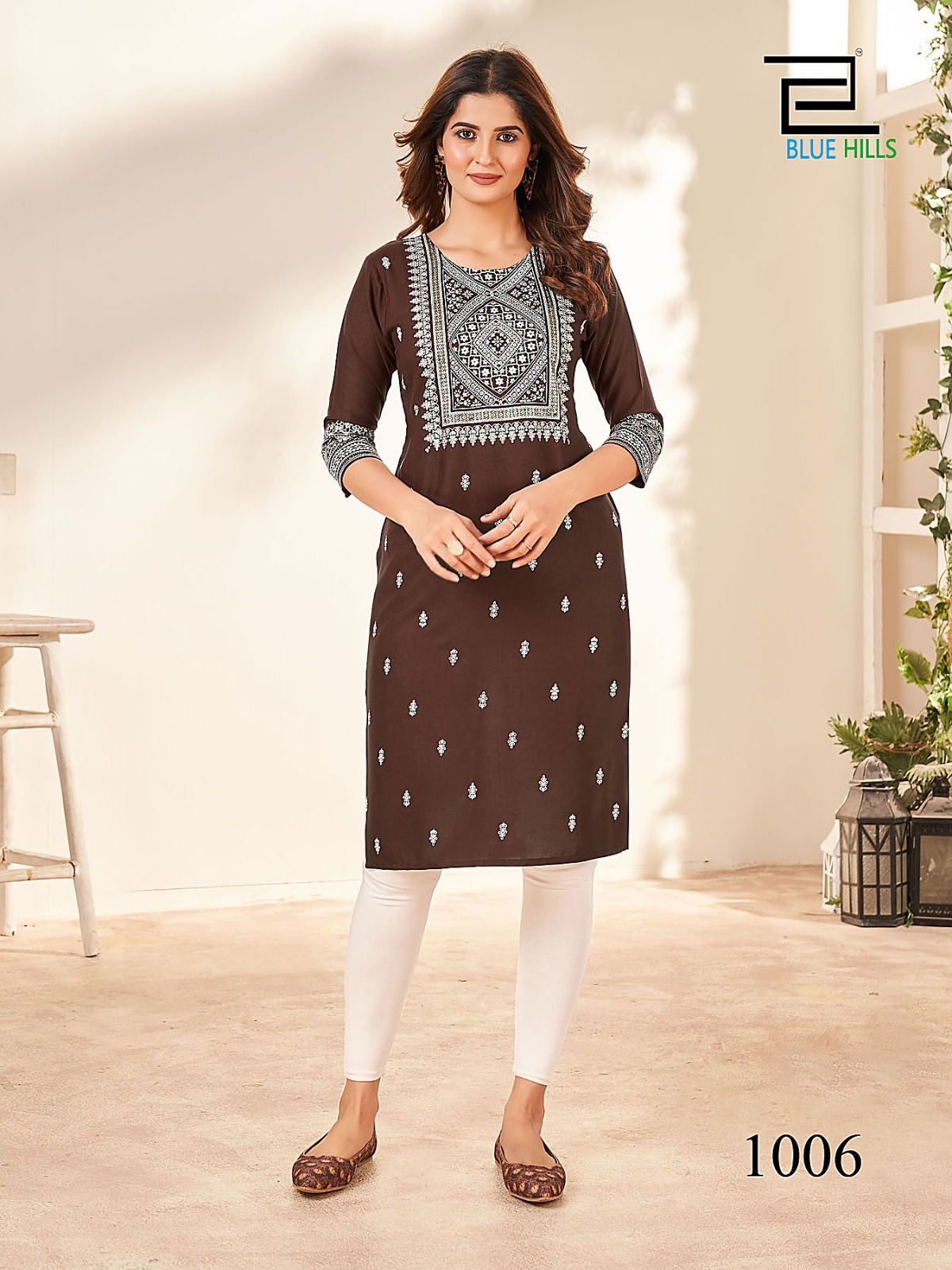 Blue Hills Peacock Rayon Printed Plus Size Kurti Catalog
